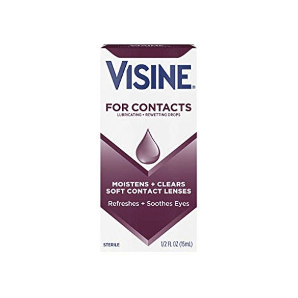 Visine® For Contacts Lubricating + Rewetting Drops (15 Ml)